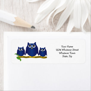 Blue Owls Design Return Address