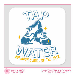 Blue Oxford Tap Dance Shoes Customizable Square Sticker