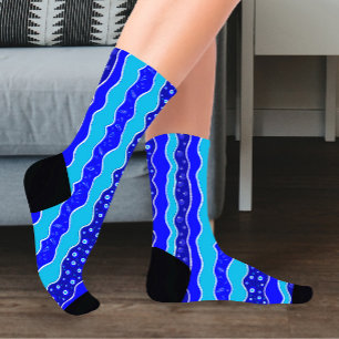Blue Oyster Evil Eye Bead Socks