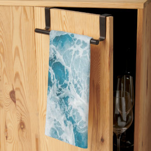 Blue Pacific Ocean Wave Kitchen Towel