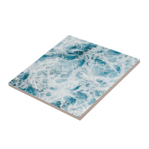 Blue Pacific Ocean Wave Tile