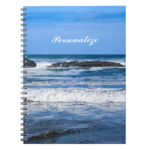 Blue Pacific Ocean With Name Notebook