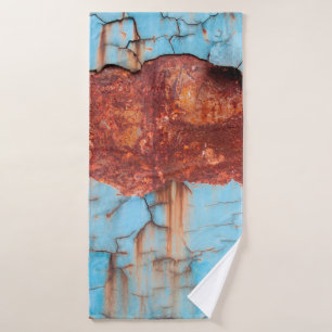 Blue paint and rust texture old, paint, texture, a bath towel