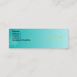 Blue Paint Splat - Customized Mini Business Card
