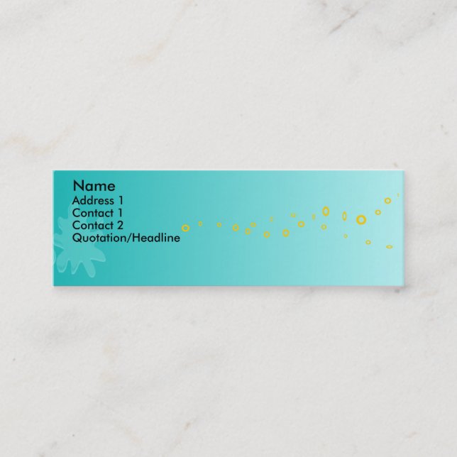 Blue Paint Splat - Customized Mini Business Card (Front)