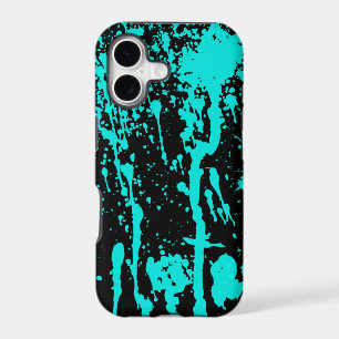 Blue Paint Splatter and Drips