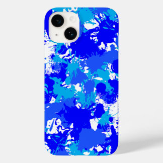 Blue Paint Splatter Case-Mate iPhone 14 Case