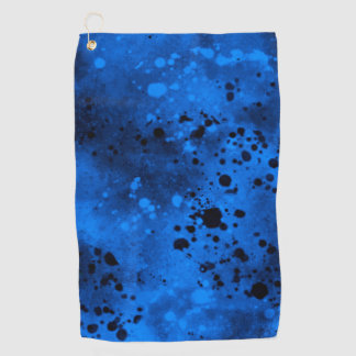 Blue Paint Splatter  Golf Towel