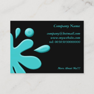 Blue Paint Splodge Business Card