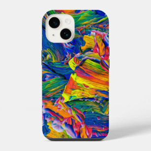 Blue Painted Abstract   iPhone 14 Case-Mate Case