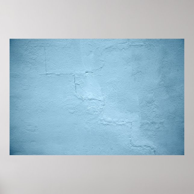 Blue painted concrete wall during daytime poster (Front)