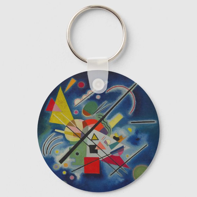 Blue Painting by Kandinsky Keychain (Front)