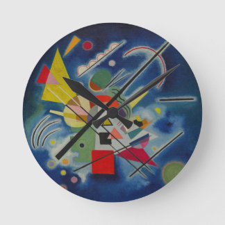 Blue Painting by Kandinsky Round Clock