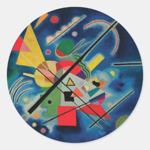 Blue Painting by Wassily Kandinsky Classic Round Sticker