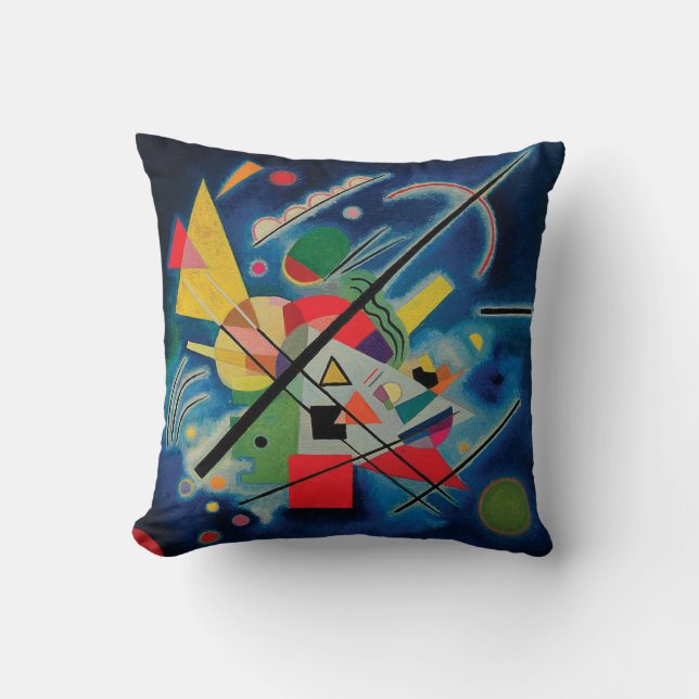 Blue Painting by Wassily Kandinsky Throw Pillow (Front)