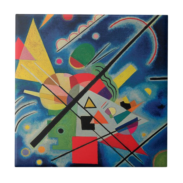 Blue Painting by Wassily Kandinsky Tile (Front)