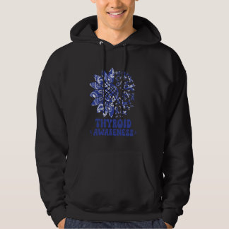 Blue Paisley Awareness Ribbon for Thyroid Endocrin Hoodie