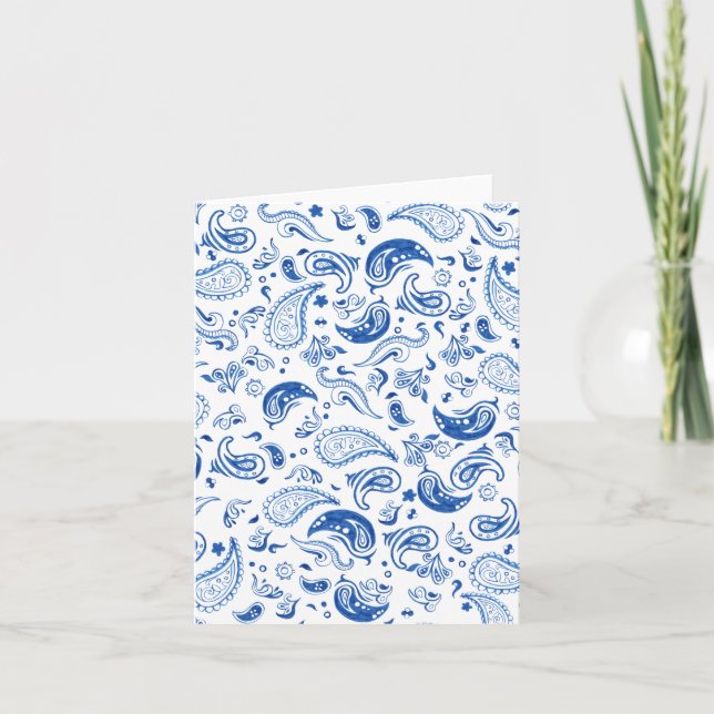 Blue Paisley Card (Front)