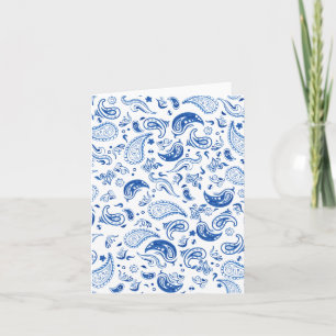 Blue Paisley Card