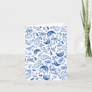 Blue Paisley Card