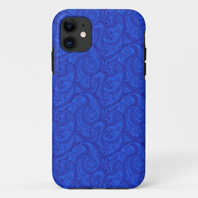Blue Paisley Case-Mate iPhone Case (Back)