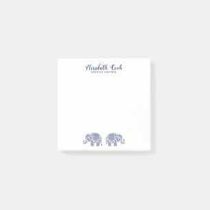 Blue Paisley Elephant Post-it Notes