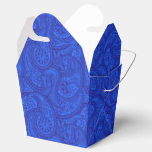 Blue Paisley Favor Box