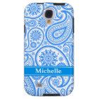 Blue Paisley Floral Monogram