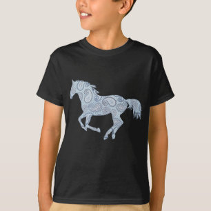 Blue Paisley Horse T-Shirt