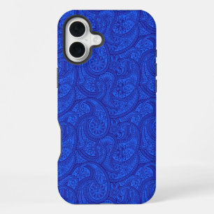 Blue Paisley iPhone 16 Plus Case