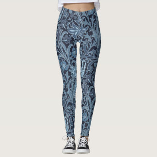 Blue paisley leggings are flattering and fun