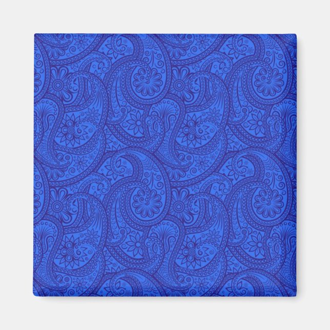Blue Paisley Magnet (Front)