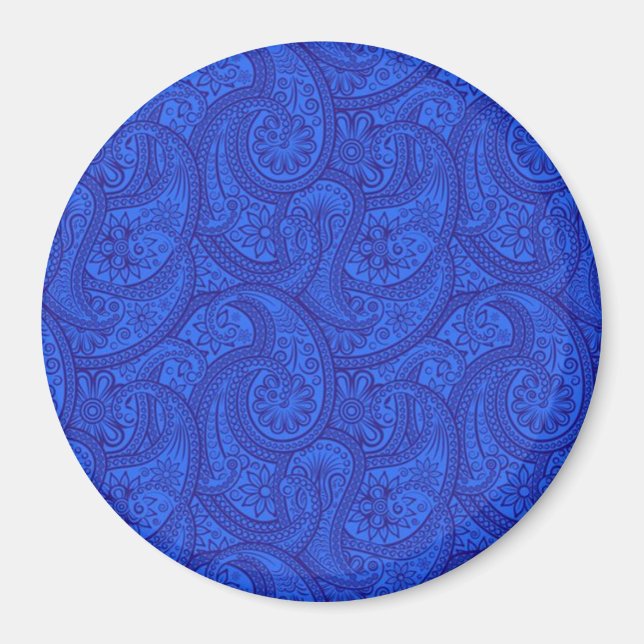 Blue Paisley Magnet (Front)