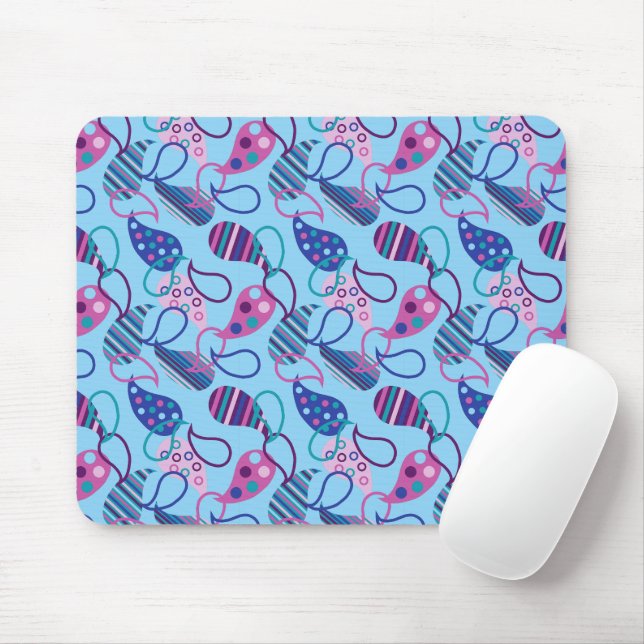 Blue Paisley  Mouse Pad (With Mouse)
