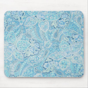 Blue Paisley Mousepad