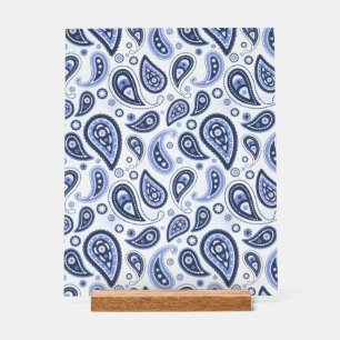Blue Paisley Pattern Acrylic Sign