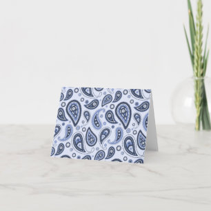 Blue Paisley Pattern Card