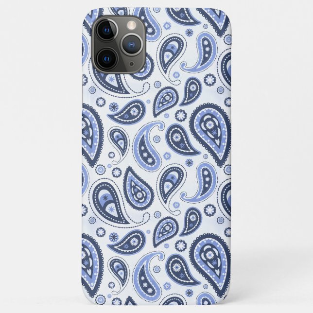 Blue Paisley Pattern Case-Mate iPhone Case (Back)
