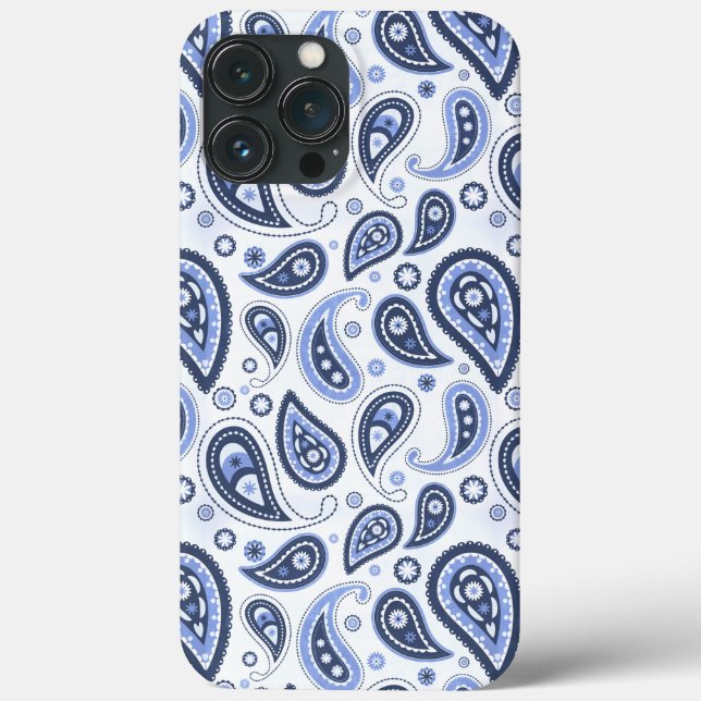 Blue Paisley Pattern Case-Mate iPhone Case (Back)