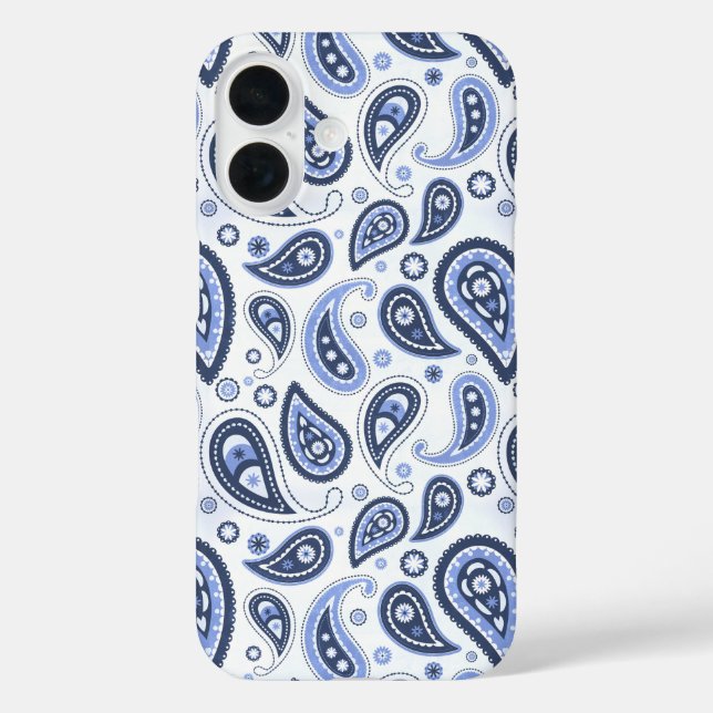 Blue Paisley Pattern Case-Mate iPhone Case (Back)