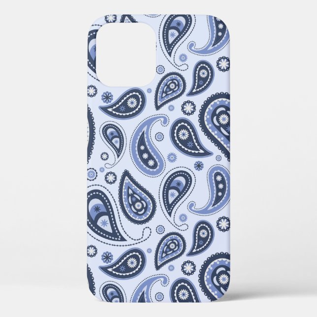 Blue Paisley Pattern Case-Mate iPhone Case (Back)