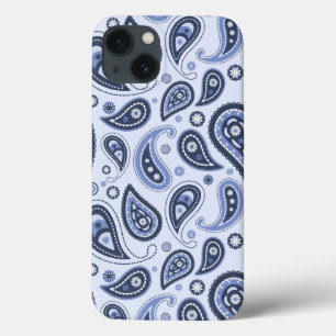 Blue Paisley Pattern iPhone 13 Case