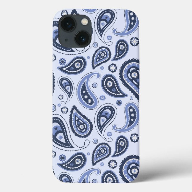 Blue Paisley Pattern Case-Mate iPhone Case (Back)