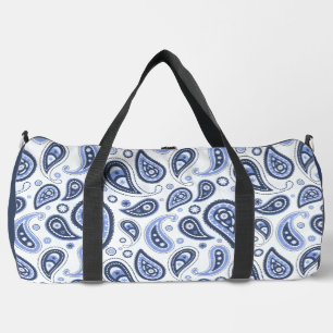 Blue Paisley Pattern Duffle Bag