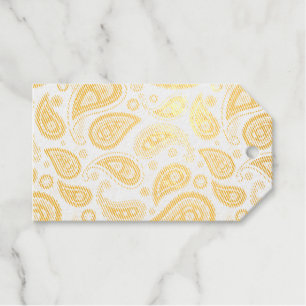 Blue Paisley Pattern Gift Tags