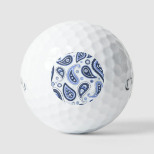 Blue Paisley Pattern Golf Balls