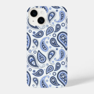 Blue Paisley Pattern iPhone 14 Case