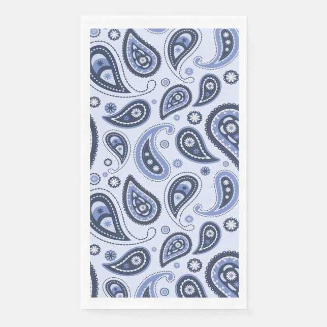 Blue Paisley Pattern Napkin (Front)