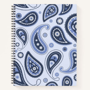 Blue Paisley Pattern Notebook