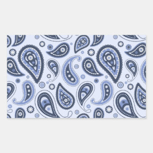 Blue Paisley Pattern Sticker